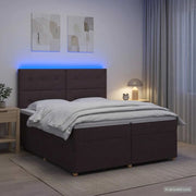 Letto box spring con materasso Marrone Scuro 200 x 200 cm 3455430