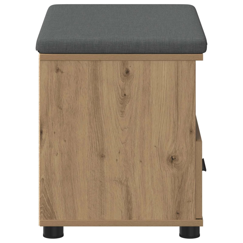 Panca per scarpe con cuscino Rovere Artigianale 60 x 38 x 46 cm 906073