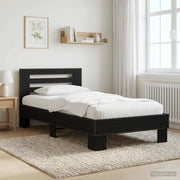 Struttura letto con testata Rovere Nero 80 x 200 cm 8009105
