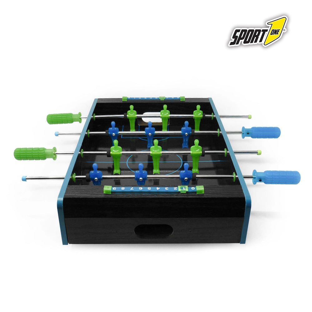 Calcetto da Tavolo Glow in the Dark – Mini Calcio Balilla LUMINOSO per Bambini e Adulti con Segnapunti e Palline