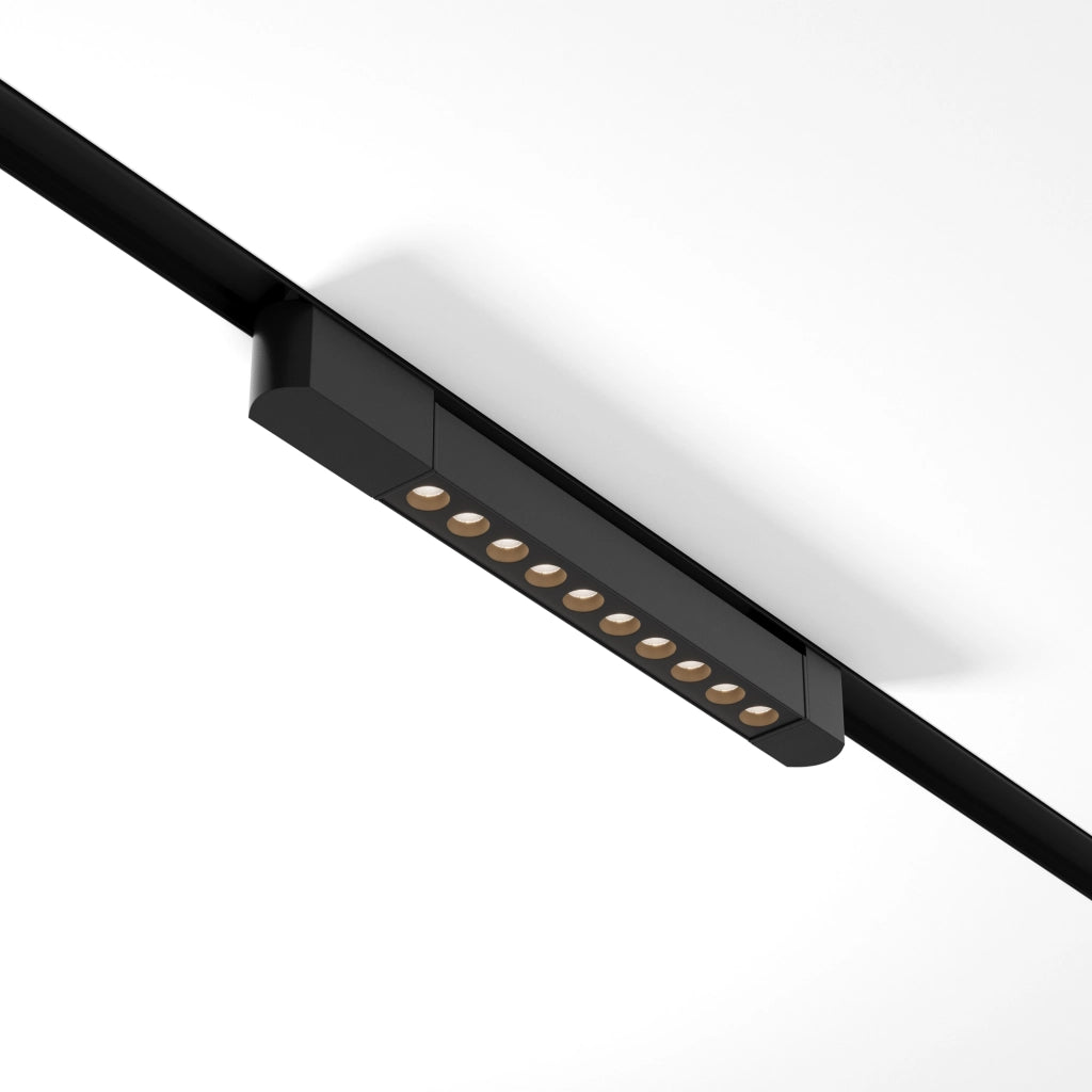 Faretto lineare binario 1F nero 38cm LED 10W 4000K