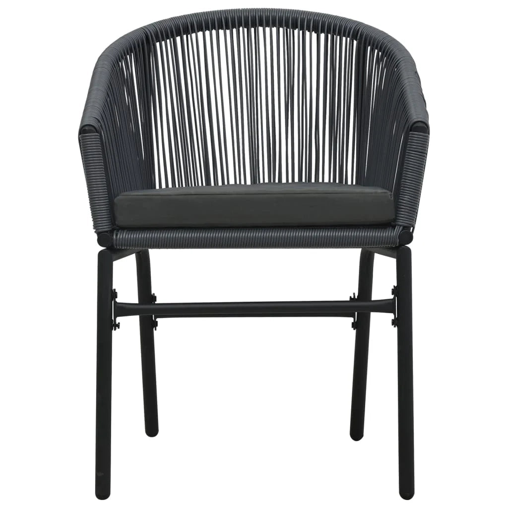 Set da pranzo da giardino per esterni 7 pezzi mobili grigi 02_0013957