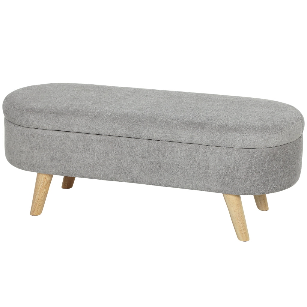 Pouf con contenitore ¨C zephmum ¨C grigio chiaro 110x40x43 cm