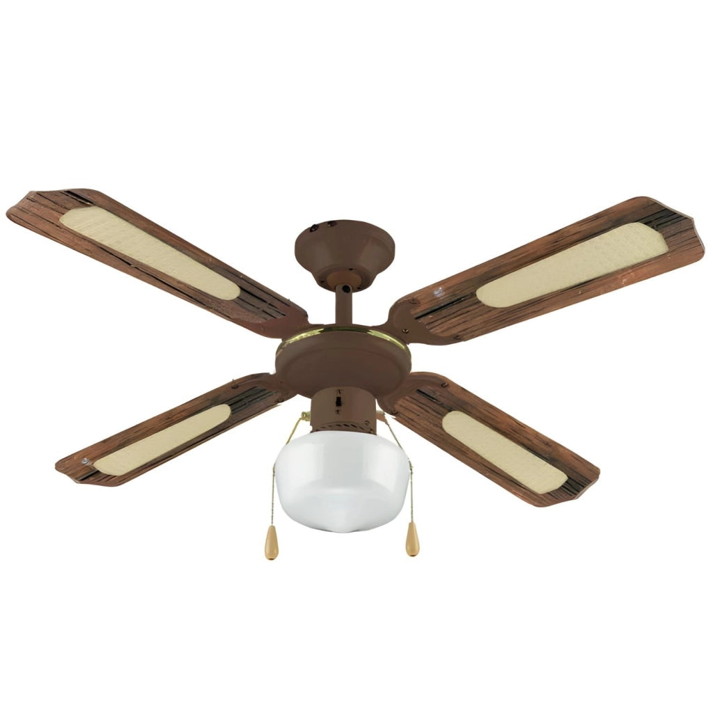VINCO COD.70919 Ventilatore Da Soffitto 55W Con 3 Velocità - BROWN
