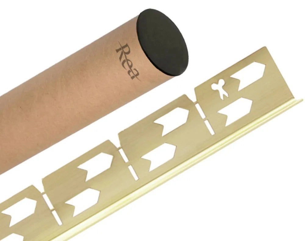 Profilo Doccia Pendenzato 120cm Brush Gold destra