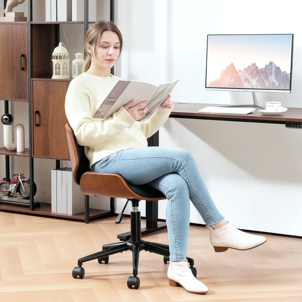 Sedia da ufficio ergonomica ¨C zephmum ¨C nero 52x54x84 cm