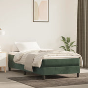 Materasso a Molle-Materasso per letto Verde Scuro 80x210x20 cm in Velluto