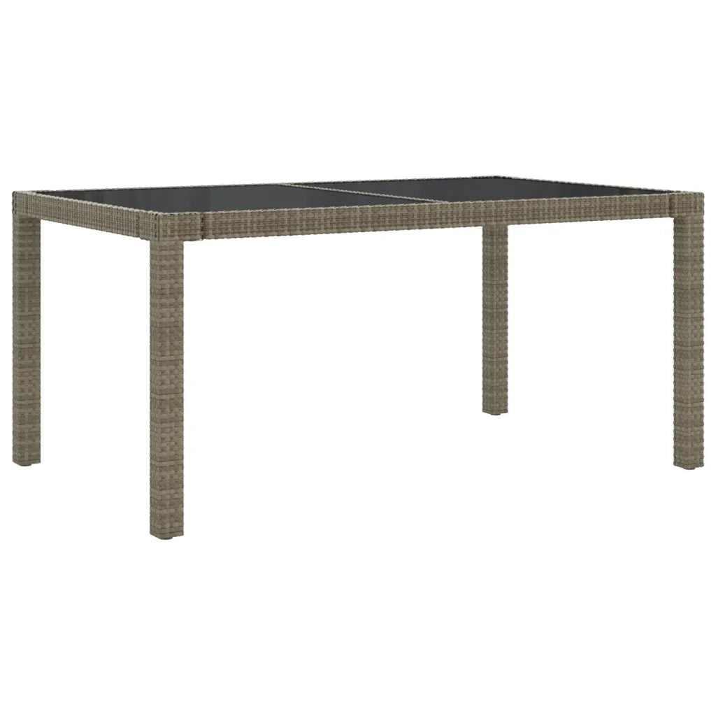 Set da Pranzo da Giardino 5 pz con Cuscini in Polyrattan Grigio cod mxl 42010