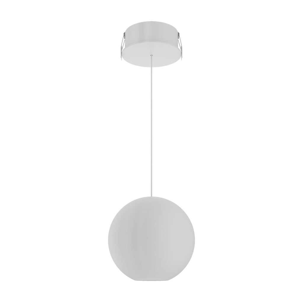 Lampada a Sospensione Sferica Arkoslight BORA XL SPACE 15W Fascio 38º Tecnologia Switch 2700K/3200K/4000K Finitura Bianco Opaco Installazione Modulare