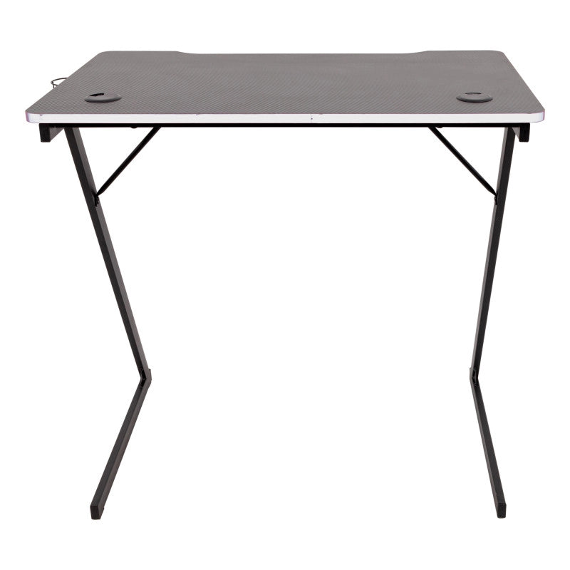 Scrivania Gaming Flame Nera/bianca 80x50x75