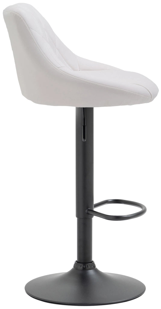 Sgabello Lazio in similpelle bianco,nero