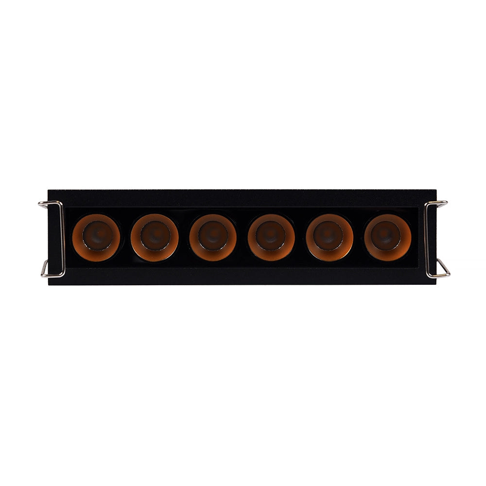 FARETTO LED RETTANGOLARE DA INCASSO PER CONTROSOFFITTI 11W LUCE FREDDA 6000K - DESIGN MODERNO IN ALLUMINIO NERO