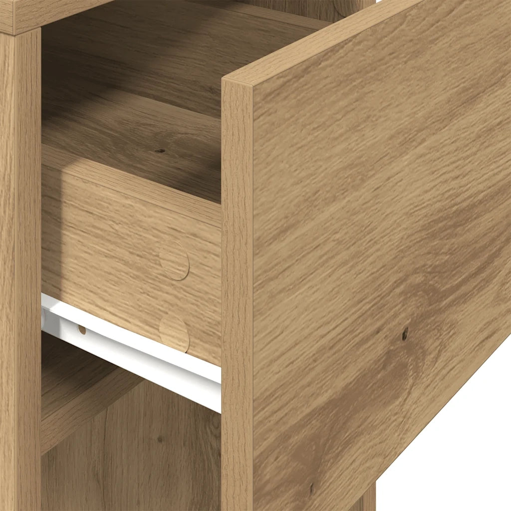 Supporto per Computer a Torre con Cassetto Rovere 30x44x74 cm CFW2439482