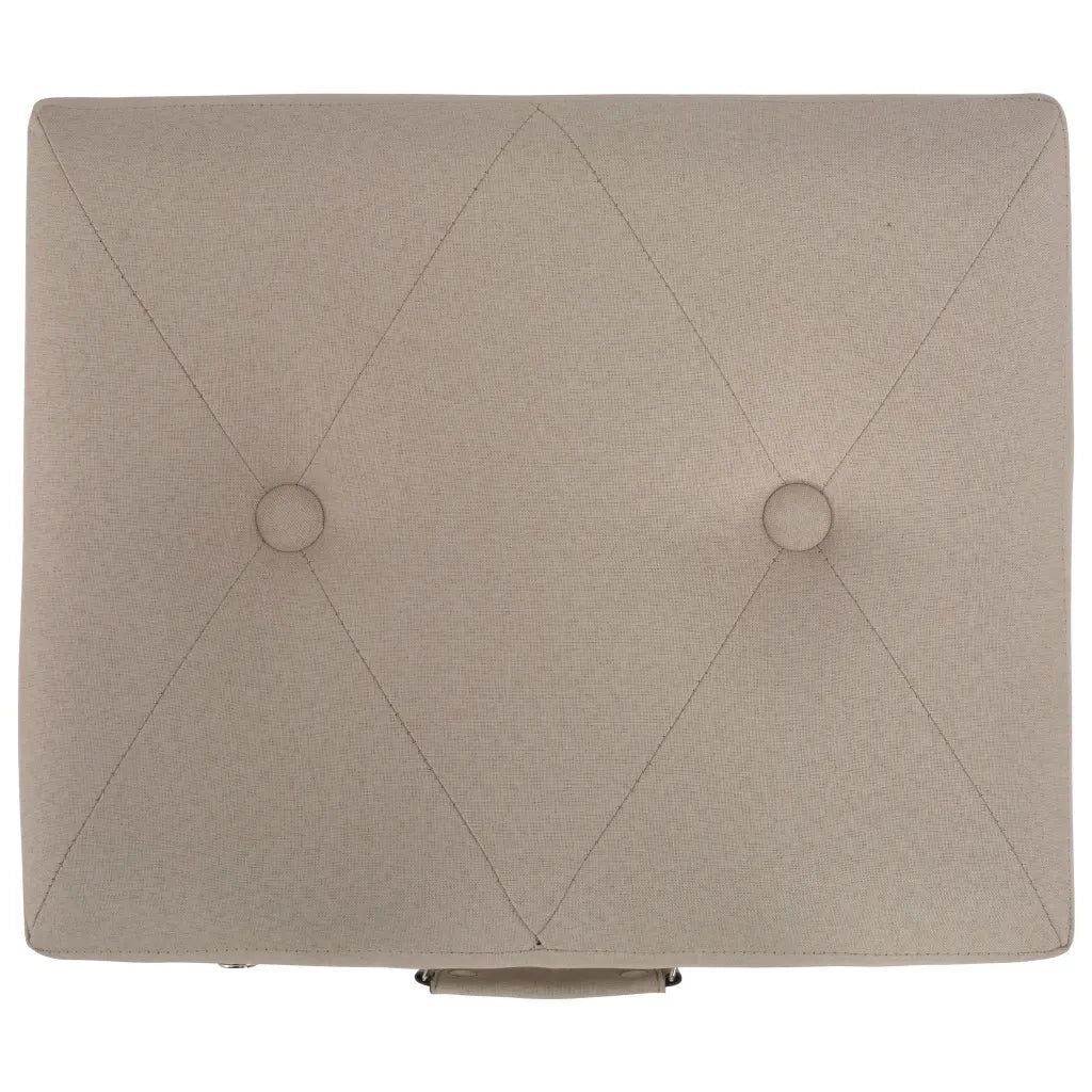 Sgabello con Contenitore 40 cm in Tessuto Beige 247518