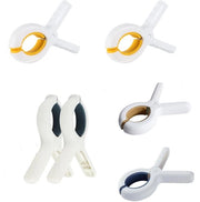 Clip per asciugamani 6 pezzi - Antiscivolo - Sostenibile - Per fissaggio - Per oggetti grandi - Molla in acciaio inossidabile - 9,5 x 6,5 x 1,8 cm - Strumenti per stirare