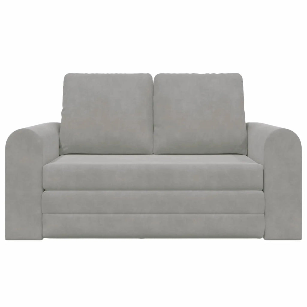 Divano letto | Sof¨¤ letto | Letto singolo Grigio chiaro 148 x 71 x 83 cm Velluto