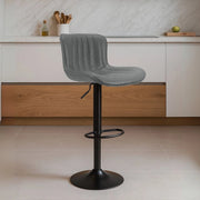 2x Sgabello regolabile Snas grigio scuro con piede nero