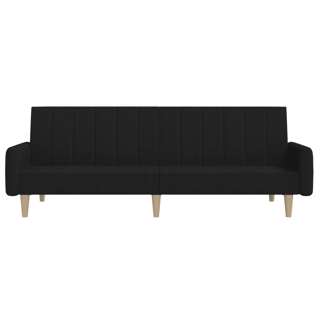 Divano letto | Sof¨¤ letto | Letto singolo a 2 Posti Nero in Tessuto