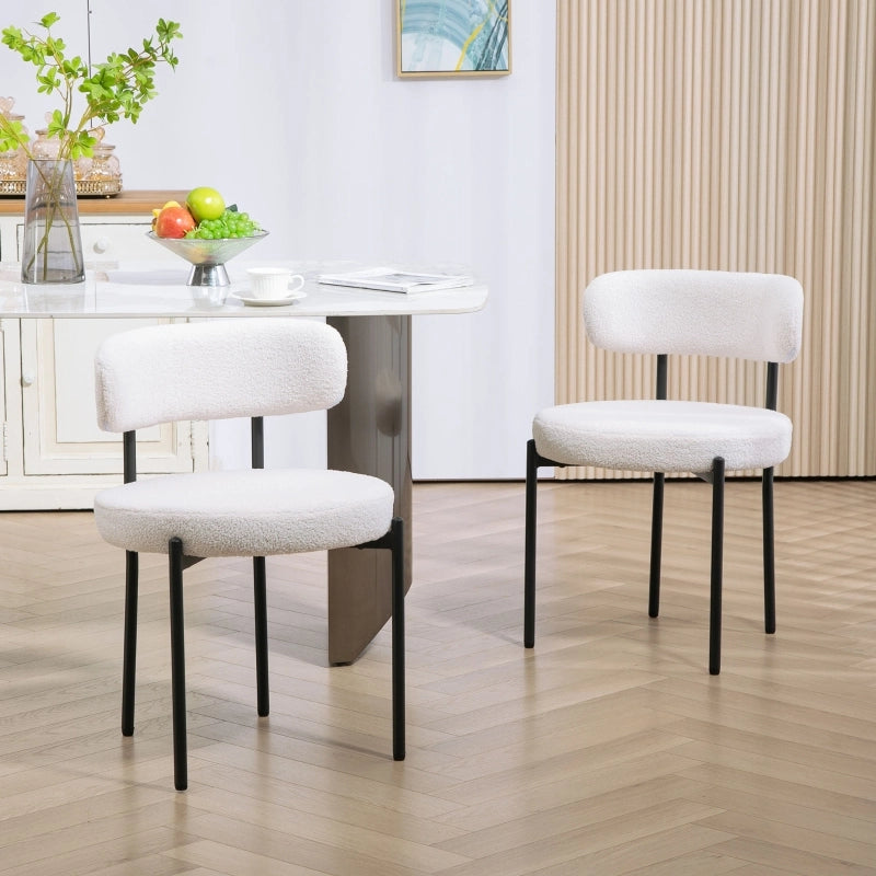 SEDIA DA PRANZO Set da 2 pezzi 51 x 51 x 76 cm Crema Bianca
