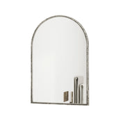 Specchio da parete ad arco 91 x 61 cm in vetro e metallo argentato