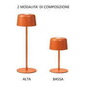 LAMPADA DA TAVOLO RICARICABILE TERRA 2W 2700K 144LM IP44 1+1 ZAFFERANO AILATI