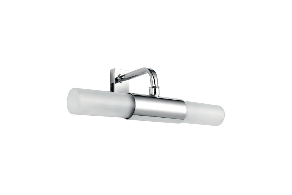 APPLIQUE DA BAGNO FISSAGGIO SU SPECCHIO ROBY CROMO 2 LUCI ATTACCO G9 IP23 23X9X8CM
