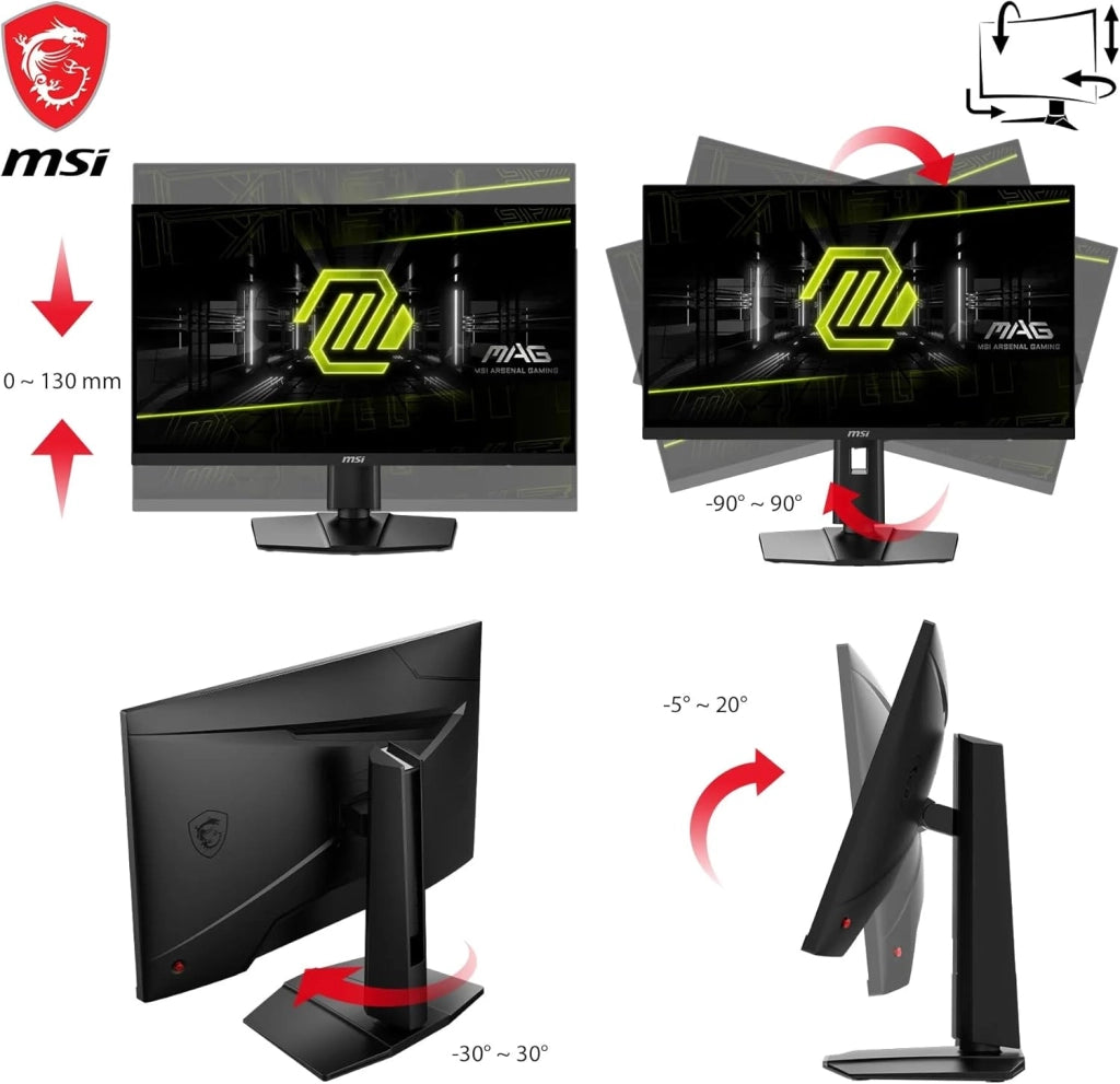 MAG 274UPF E2 Monitor Gaming 27" 4K UHD - Rapid IPS (3840 x 2160), 160Hz / 0,5 ms (GtG), Frameless, Certificazione VESA DisplayHDR 400 - DP, HDMI, USB Type-C