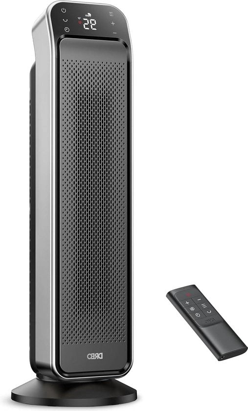 Verdunatore 24" riscaldamento spaziale - riscaldamento rapido silenzioso - riscaldamento elettrico portatile - telecomando - anticipo di surriscaldamento - riscaldamento ceramico oscillante - riscaldamento per camera da letto ufficio - per uso interno.