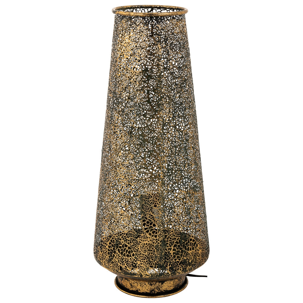 Lampada da tavolo in metallo dorato 24,5x24,5x57,5h