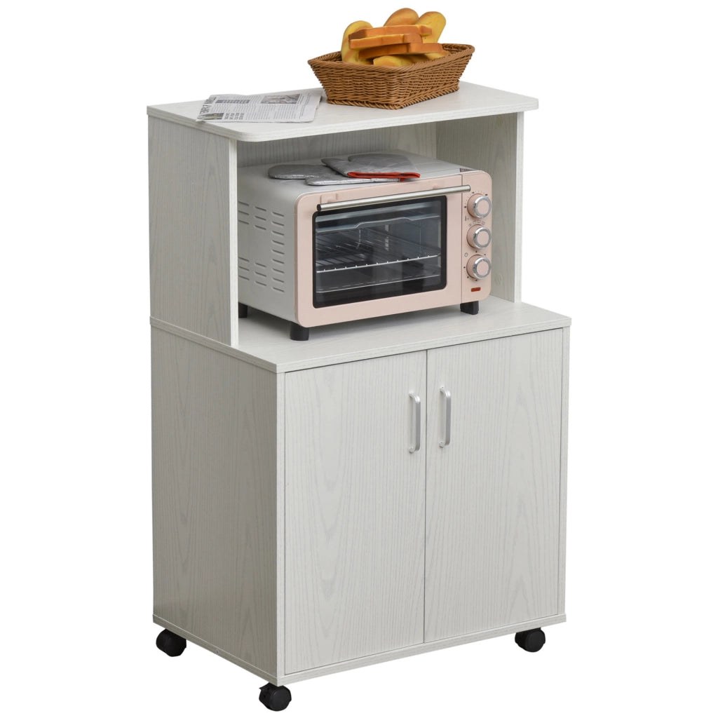 Armadio Basso per Cucina con Ante e Ripiano Regolabile ¨C zephmum ¨C Bianco 60,4x40,3x97 cm