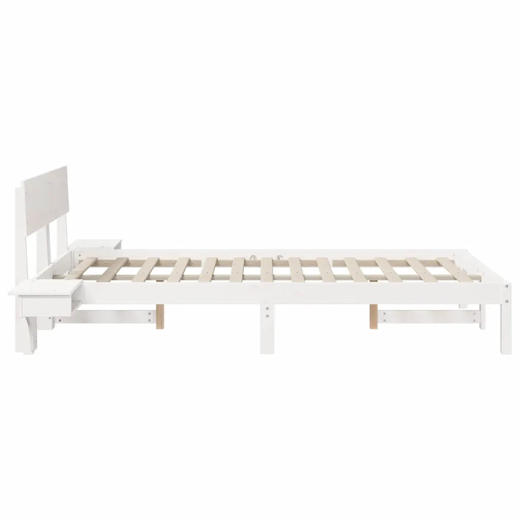 Struttura del letto Bianco 120 x 190 cm Pino massello