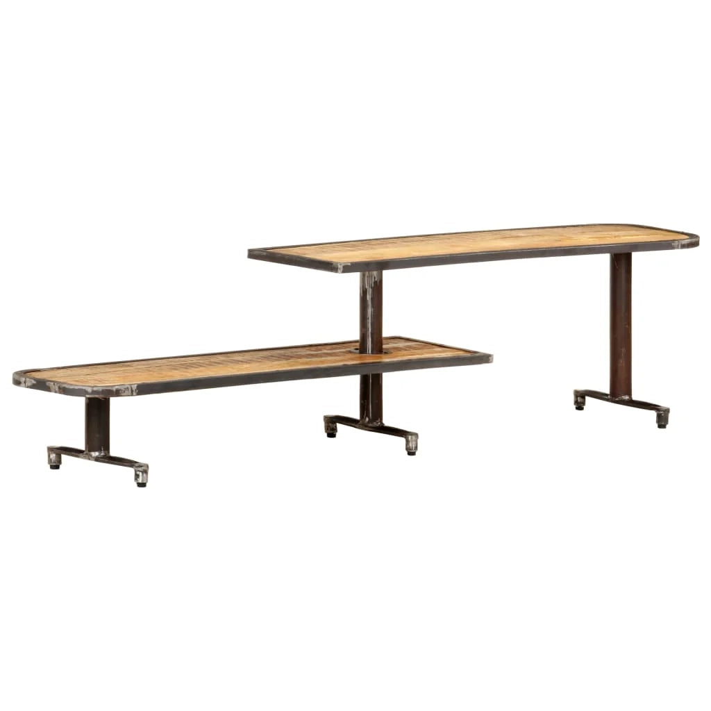 Mobile TV multimediale scaffale TV credenza mobile TV sala da pranzo soggiorno camera da letto 160 x 30 x 40 cm legno massello di mango marrone 02_0026052