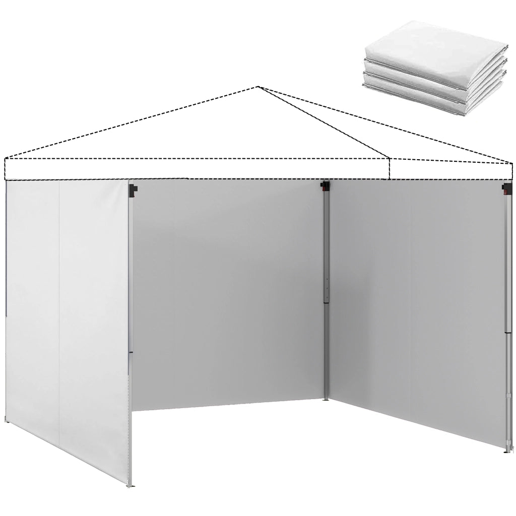 Pareti Laterali per Tenda 3x3 m ¨C Zephmum ¨C Tela Oxford con Cerniera Bianco