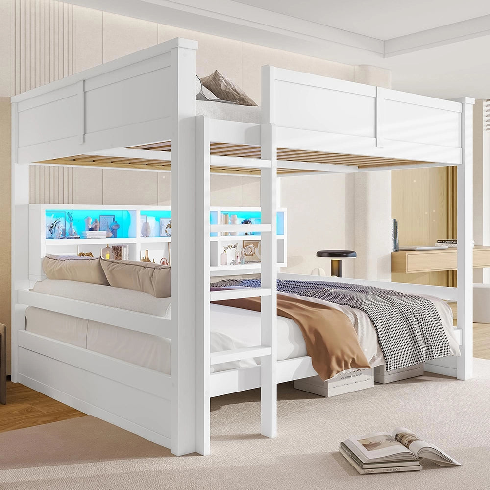 Letto a castello 160x200cm?- Xylo - armadi LED bianco