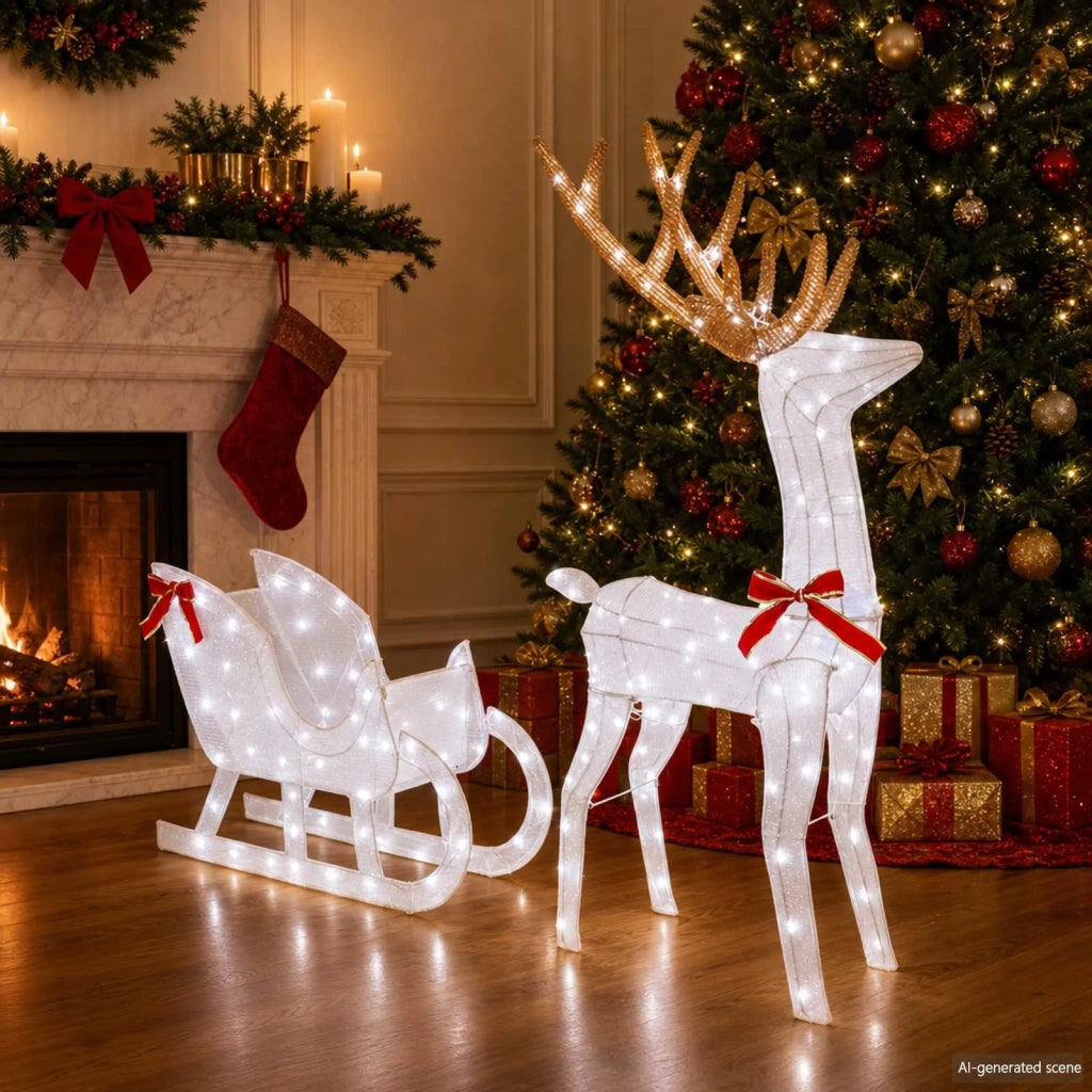 Slitta trainata da renna LOVIISA 200 LED Bianco freddo 42049665