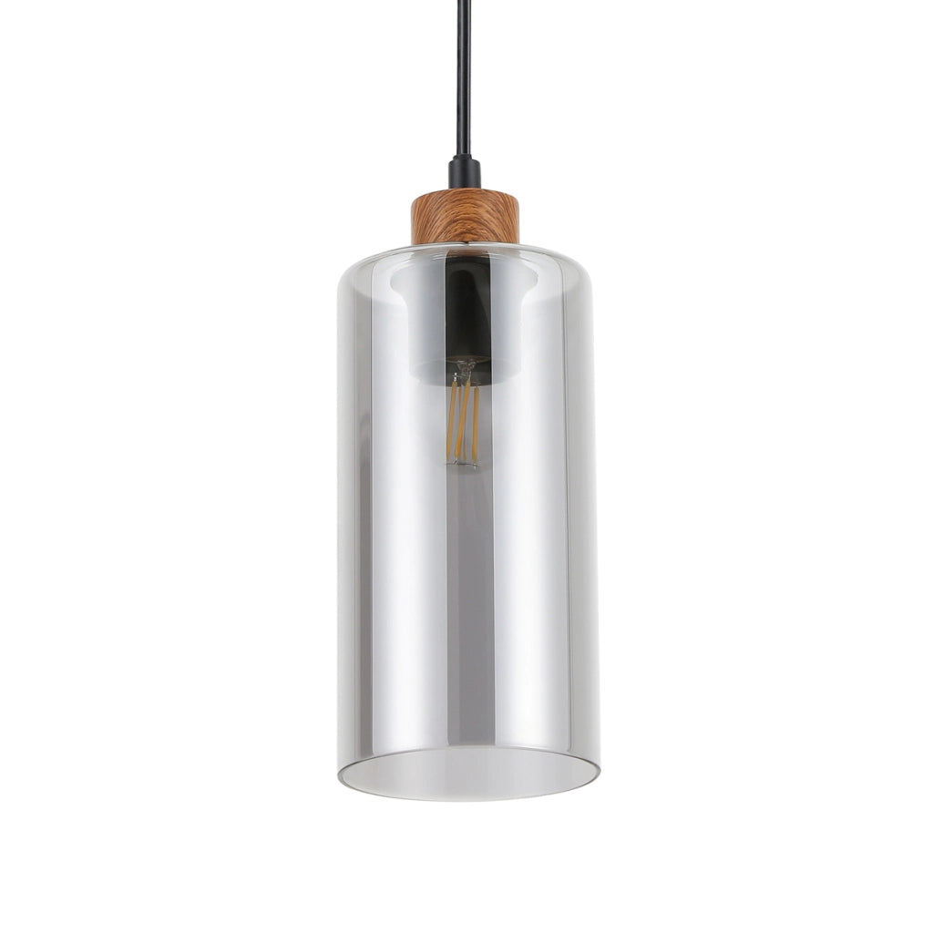 Lampada a sospensione NASTER Italux 3xE27 vetro fumé