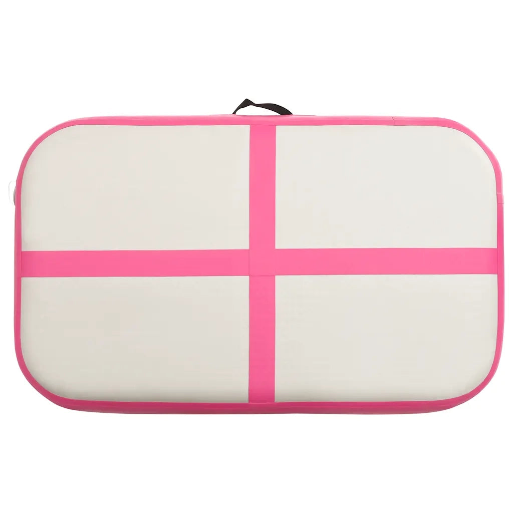 Tappetino Ginnastica Gonfiabile con Pompa 60x100x20 cm PVC Rosa 92655