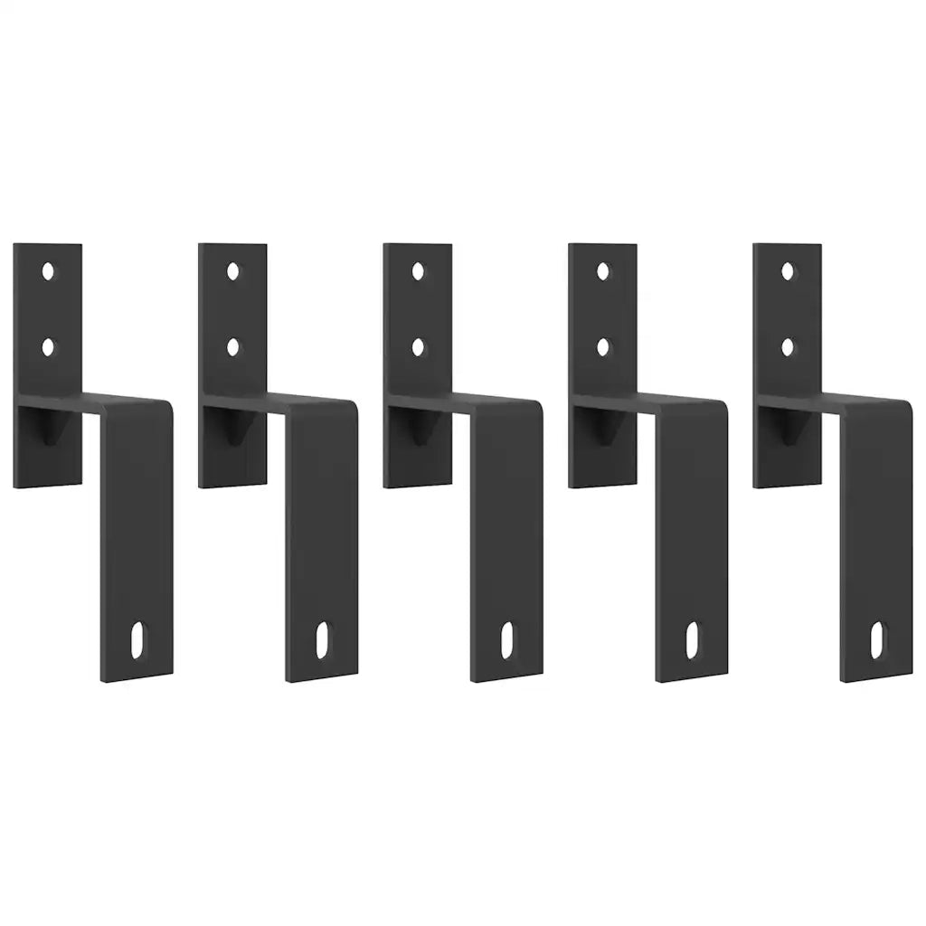Kit di Binari per Porte Scorrevoli 200 cm Acciaio Nero 3295730