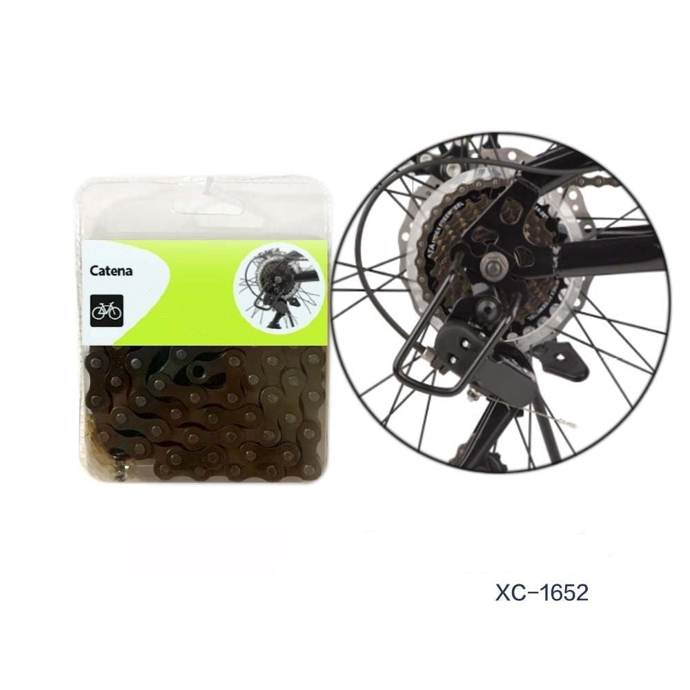 Trade Shop - Catena Ricambio Per Bicicletta 1/2″ X 3/32″ X 116l Maglie Accessori Bici Xc-1652 -