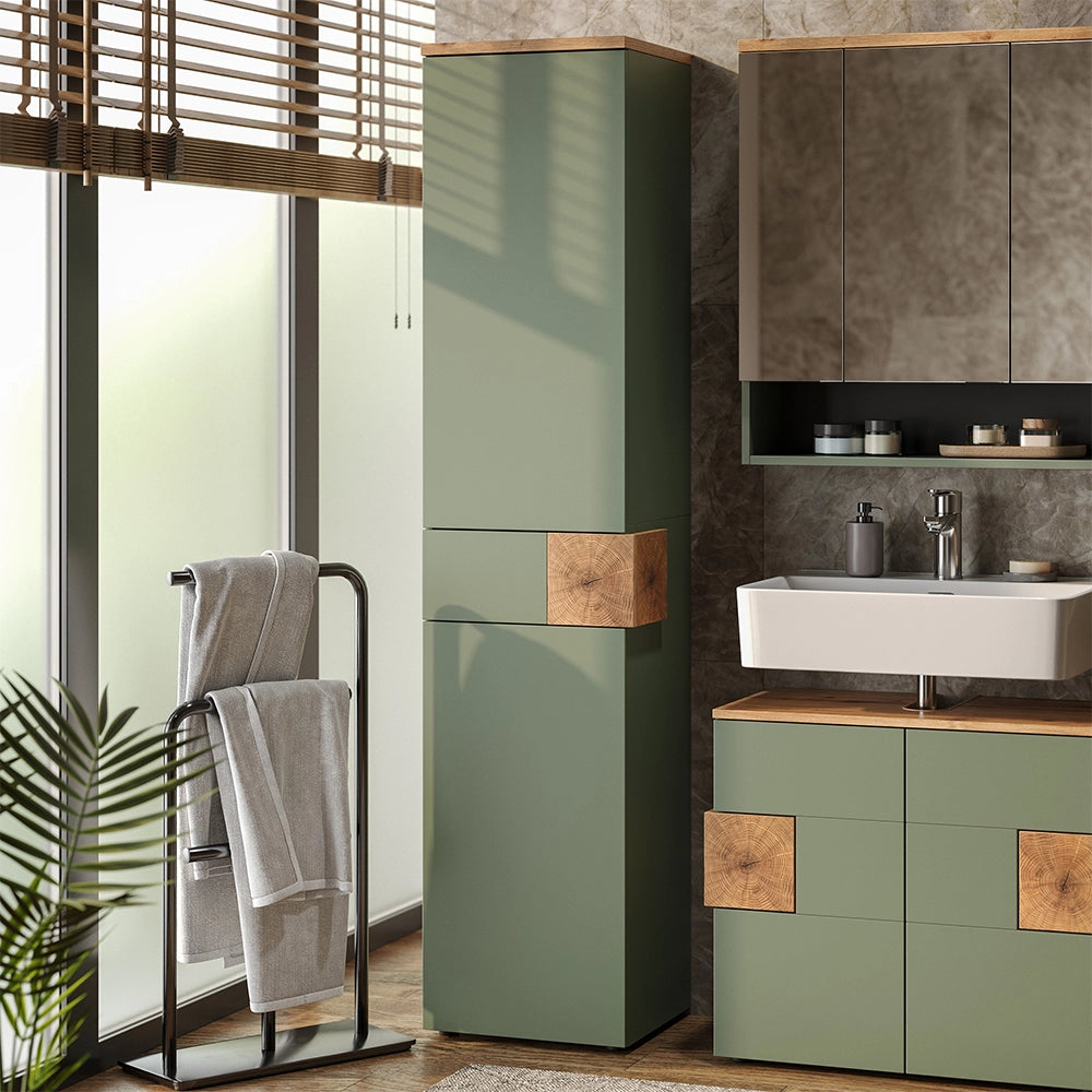 Vicco Armadio per il bagno Verde/Artigianale 40 x 184.2 cm