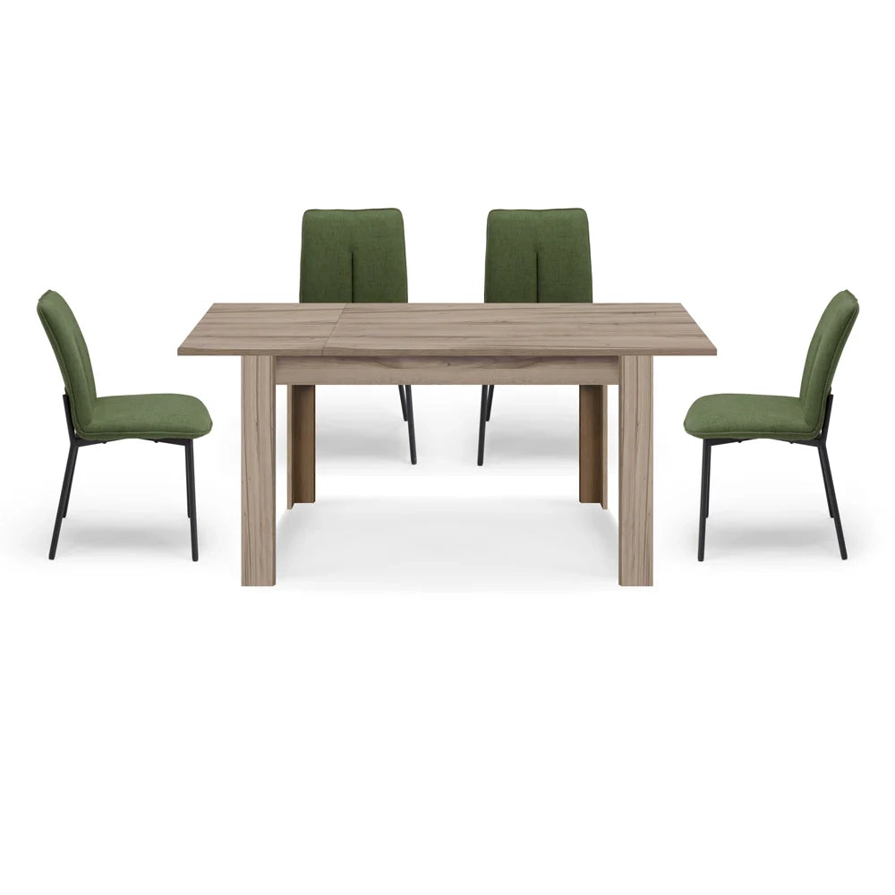 Tavolo allungabile da pranzo Noce 110x70 fino a 150 cm modello N1 MADE IN ITALY design moderno ideale per cucina, soggiorno e sala da pranzo