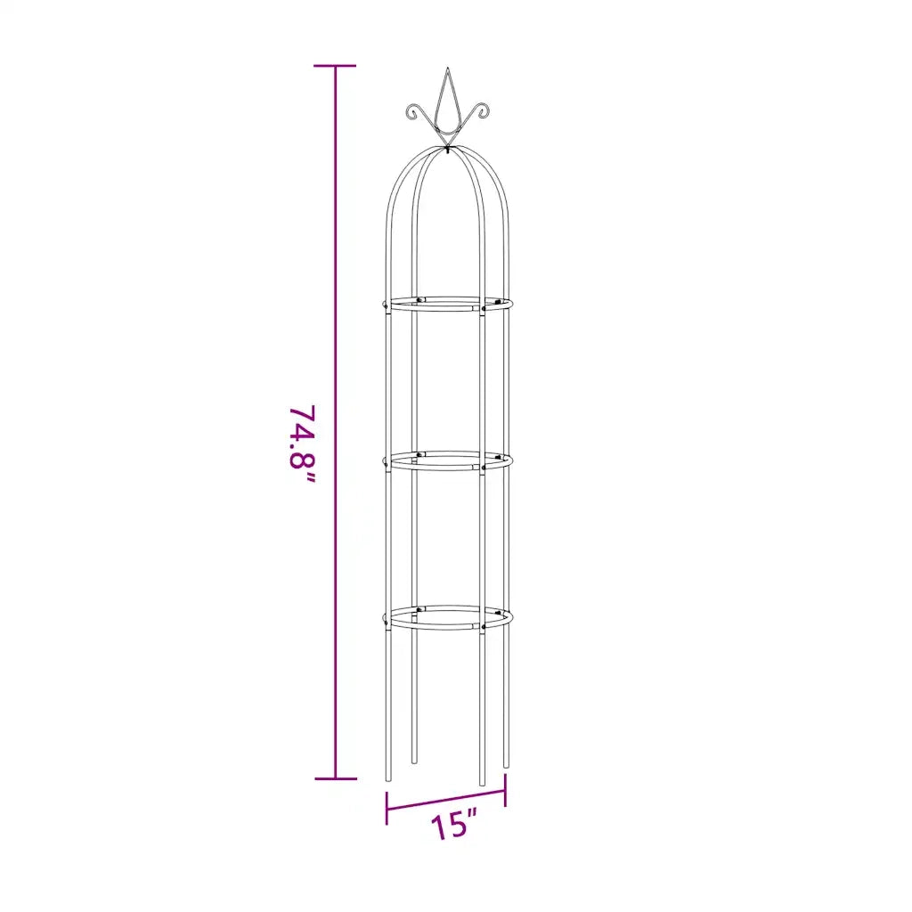 Set Torri ad Arco 2 pz per Piante Rampicanti da Giardino 40779