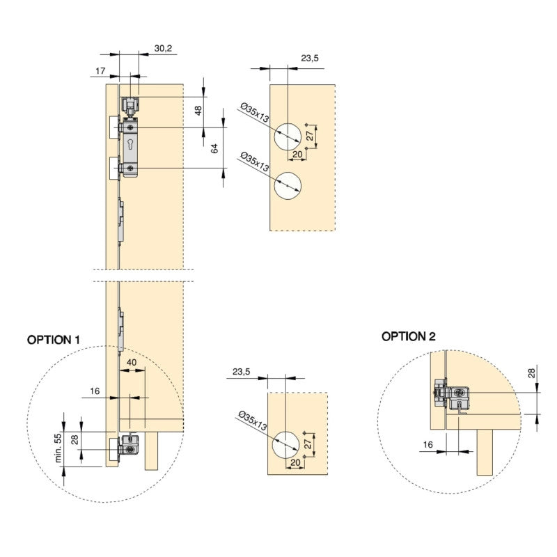 Kit di ferramenta per armadio 2 ante scorrevoli pieghevoli con chiusura soft Twofold, per 4 pannelli non inclusi, Senz..