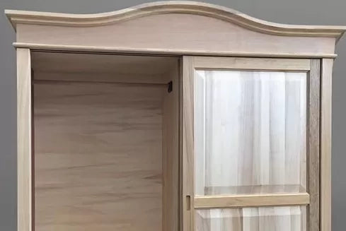 vetrina 2 ante grezza in legno  l.155 p.48 h.210 - Mobili 2G