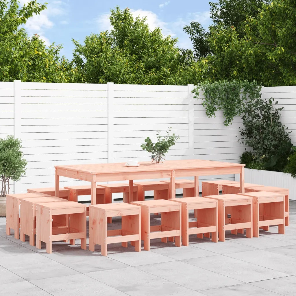 Set da Pranzo per Giardino 17 pz in Legno Massello di Douglascod mxl 107580