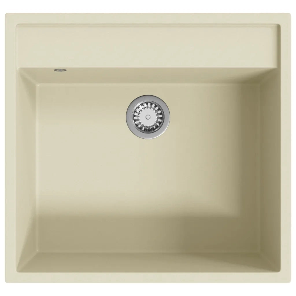 Lavello da Cucina con Foro Troppopieno Beige in Granito cod mxl 70263