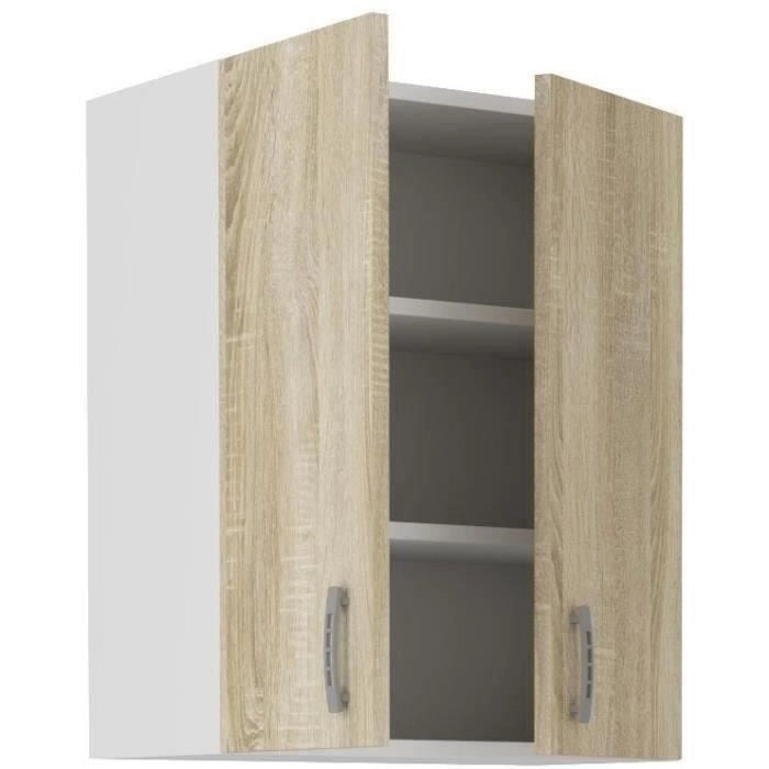 Mobile alto SARA - 2 ante - decoro rovere Sonoma - L60xP31xH71,5 cm - Prodotto in Polonia