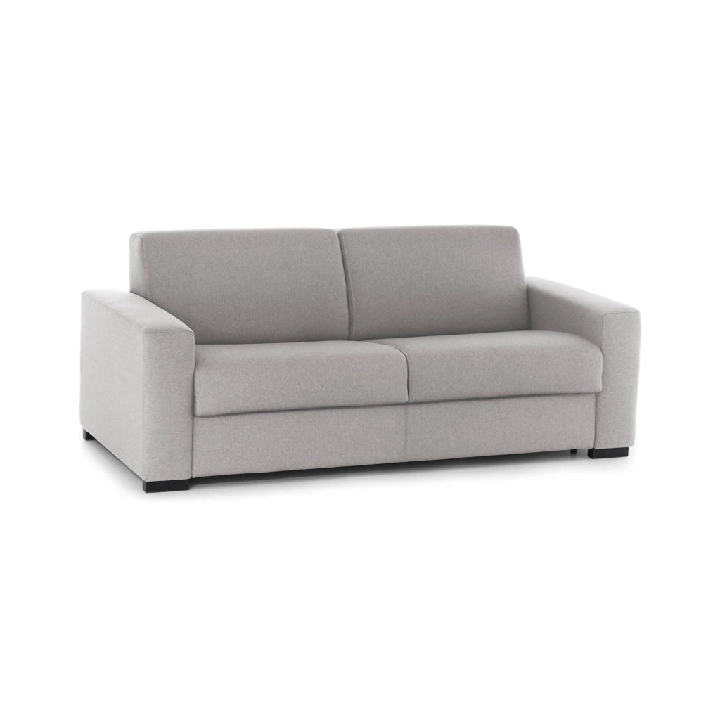 Divano fisso Larimar, Divano a 3 posti, Made in Italy, SofÒ  Soggiorno, in tessuto imbottito, con Braccioli slim, cm 200x95h90, Grigio