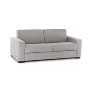 Divano fisso Larimar, Divano a 3 posti, Made in Italy, SofÒ  Soggiorno, in tessuto imbottito, con Braccioli slim, cm 200x95h90, Grigio