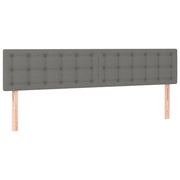 Testiera | Testata Grigio Scuro 180x5x78/88 cm in Tessuto